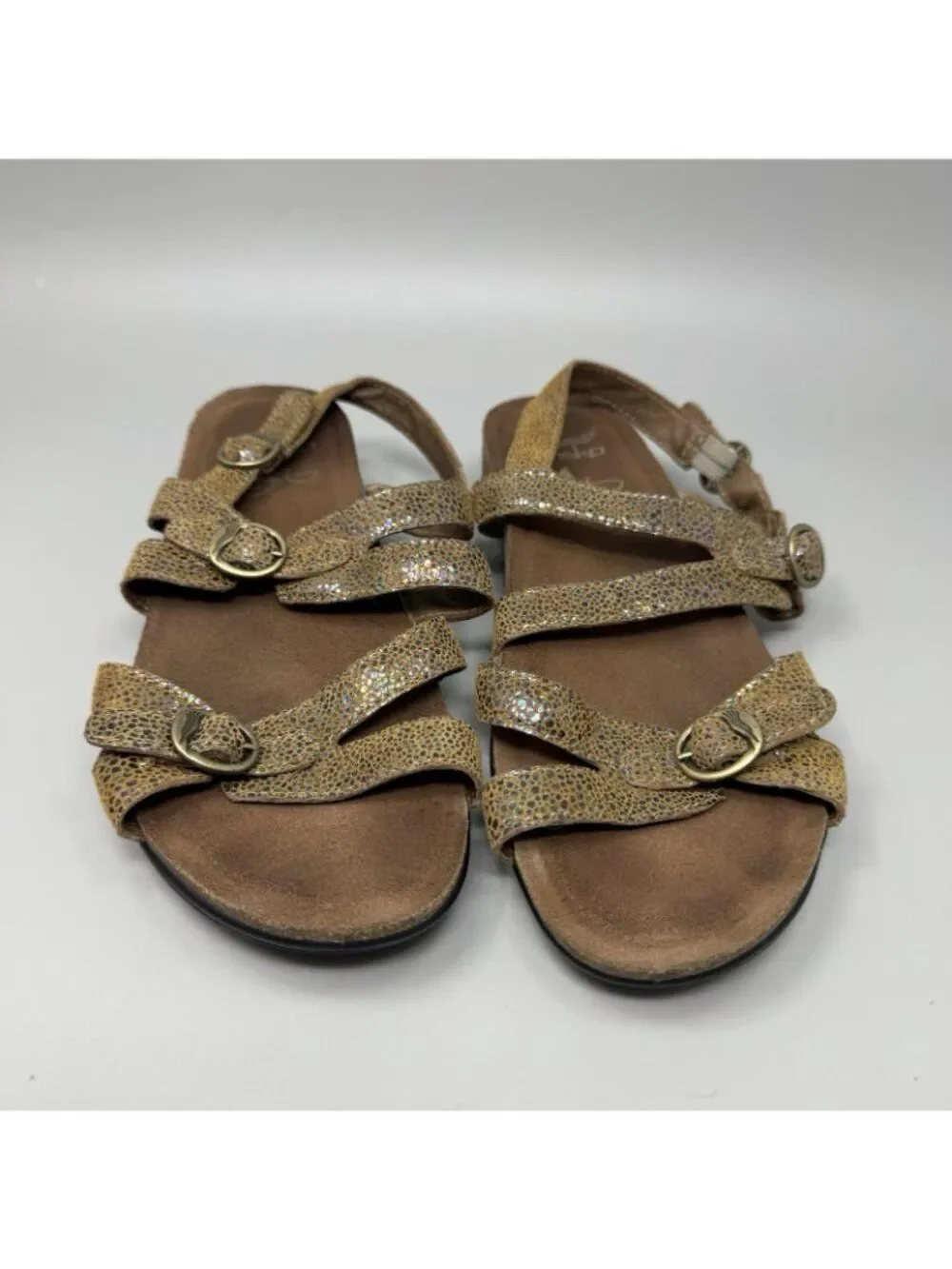 Dansko Jameson Brown Strappy Slingback Adjustable Sandals US Sz  8.5-9